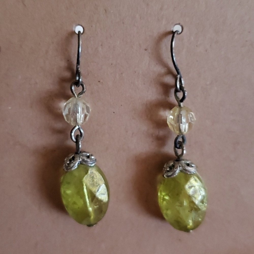 BOHO GYPSY GREEN BEADED HANGING EARRINGS BUNDLE AND SAVE